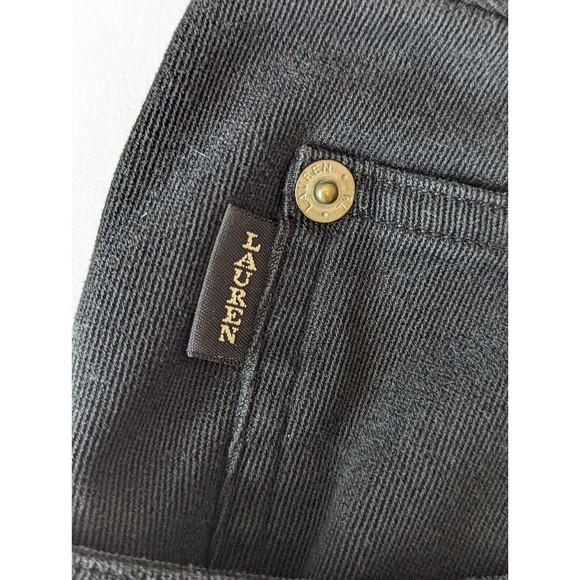 Lauren Ralph Lauren Pants Womens 8 Black Denim Jeans Straight Casual High Rise‎ - Picture 5 of 10